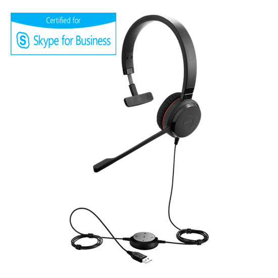 Jabra Evolve 20 MS Mono USB  Skype certified