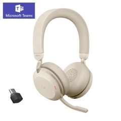 Micro casque Jabra Evolve2 75 Teams beige stéréo avec dongle USB-C