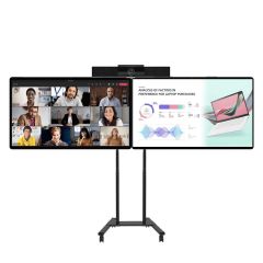 Kit Videoconferencia Poly + Pantalla doble - Soporte con Ruedas