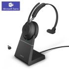 Micro casque Jabra Evolve2 65 Mono MS avec base de chargement et dongle USB-C