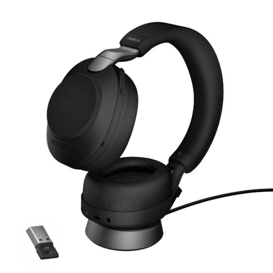 Jabra Evolve2 85 UC avec base casque professionnel multipoint bluetooth