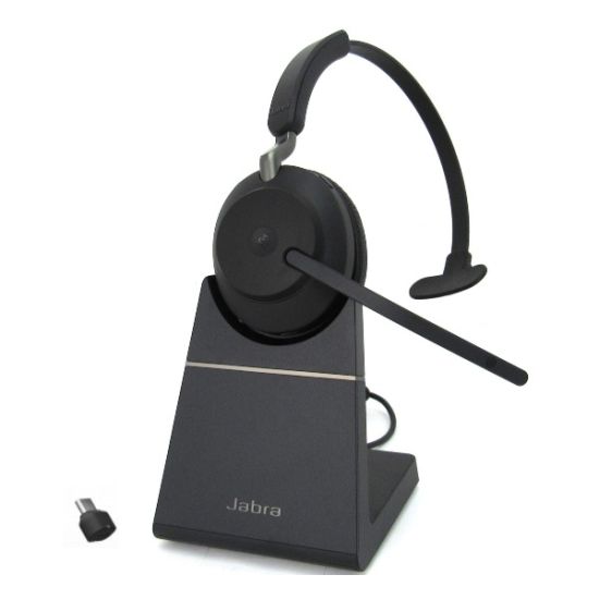 Jabra Evolve2 65 MS mono (dongle USB-C) met laadstation