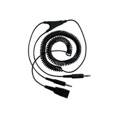 Cable en espiral QD/doble Conector 3.5 mm Jabra para PC