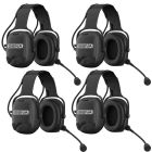 Pack de 4 Sena Cast - Intercom full duplex dans casque antibruit avec modulation sonore - CAST-01