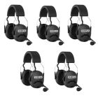 Pack de 5 Sena Tufftalk M - Casque antibruit intercom permettant la communication avec un nombre quasiment illimité d'utilisateurs - vue pack