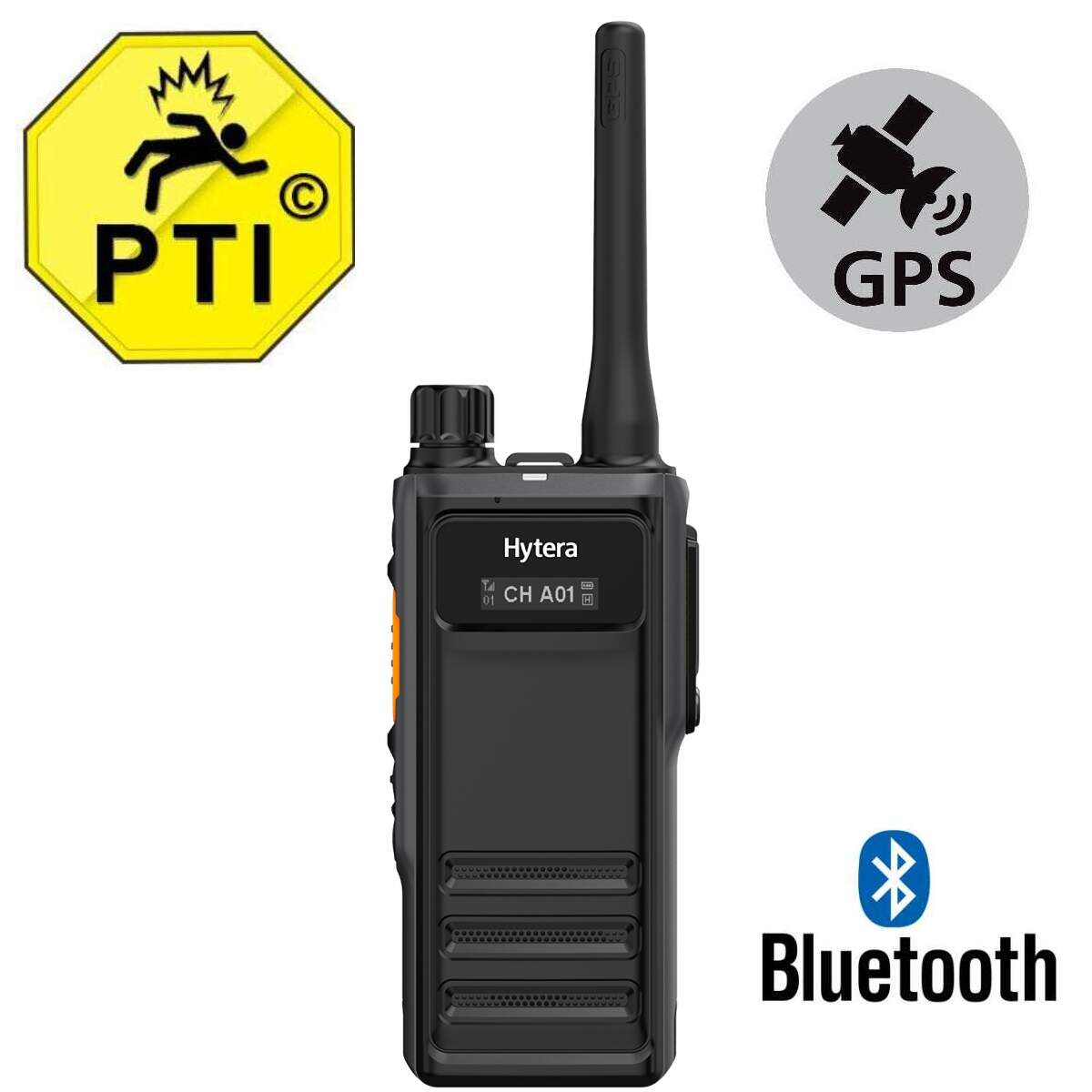 Hytera HP605 UHF - Protección Trabajador Aislado Bluetooth GPS image