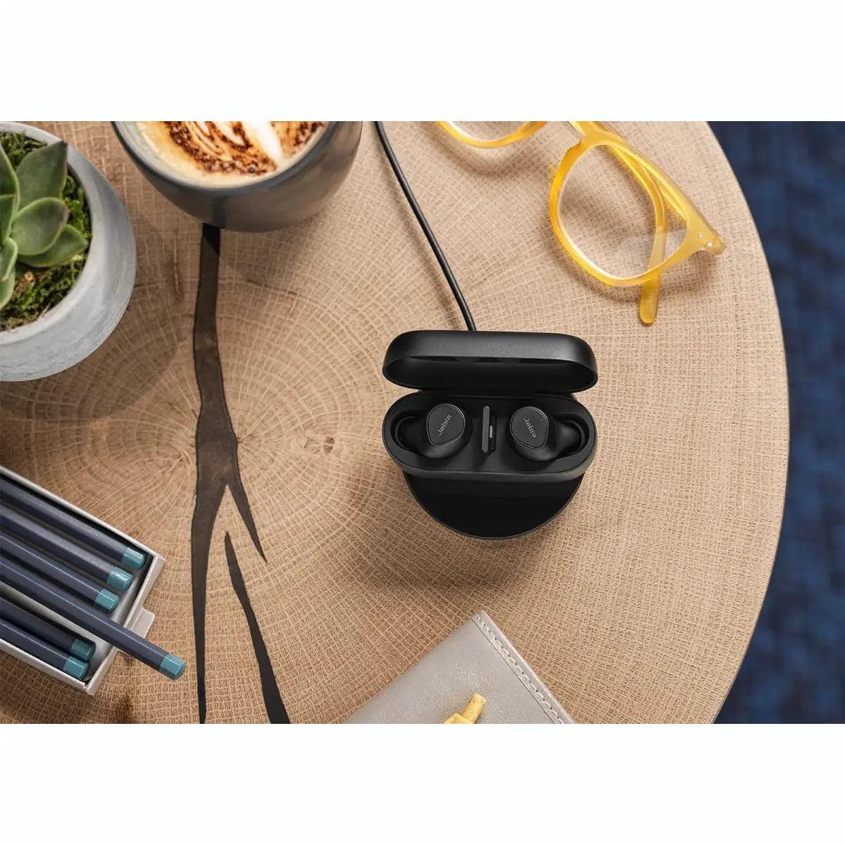 jabra evolucionar 2 buds usb-a teams carga de estilo de vida