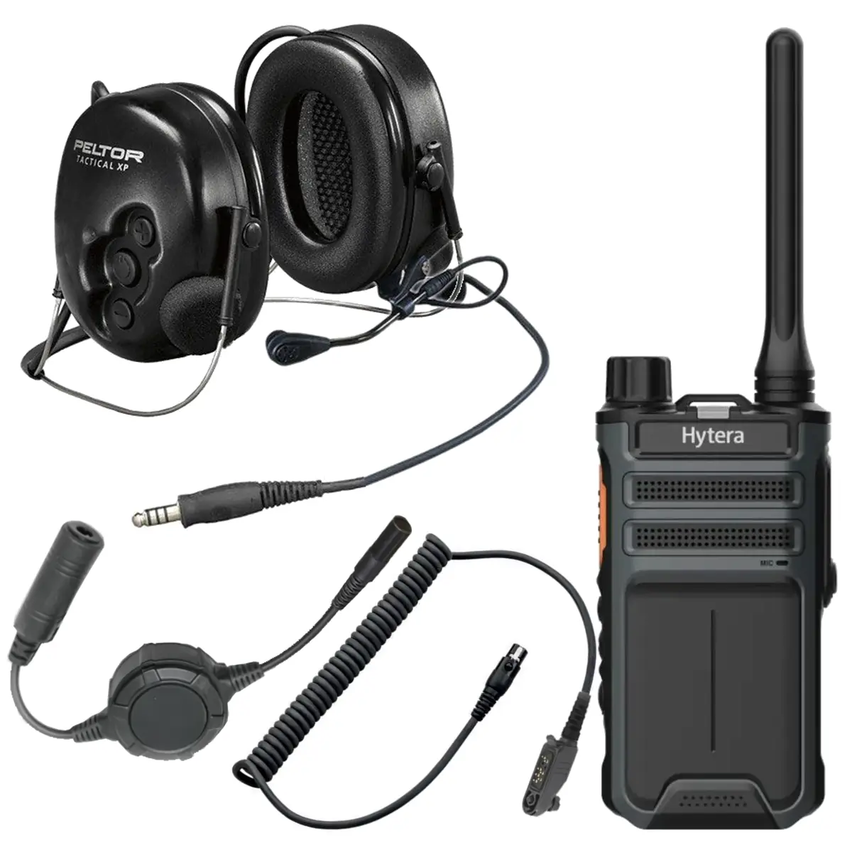 Kit protectores auditivos y walkie talkie sin licencia PMR446 - XP táctico