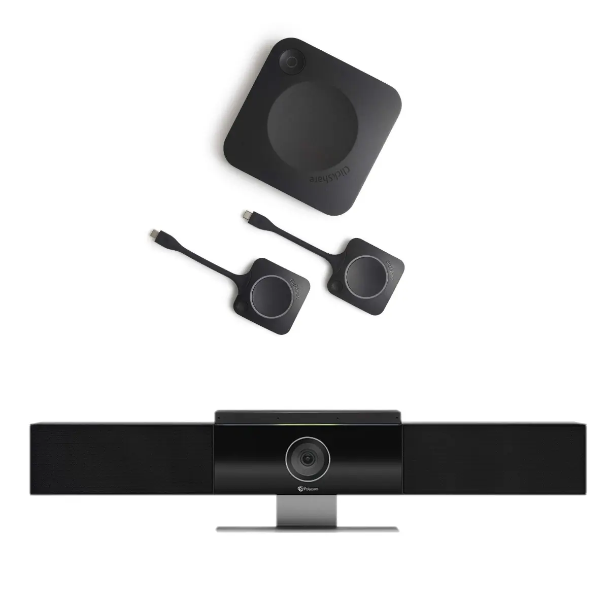 Kit videoconferencia Poly USB de estudio y Barco ClickShare CX-30