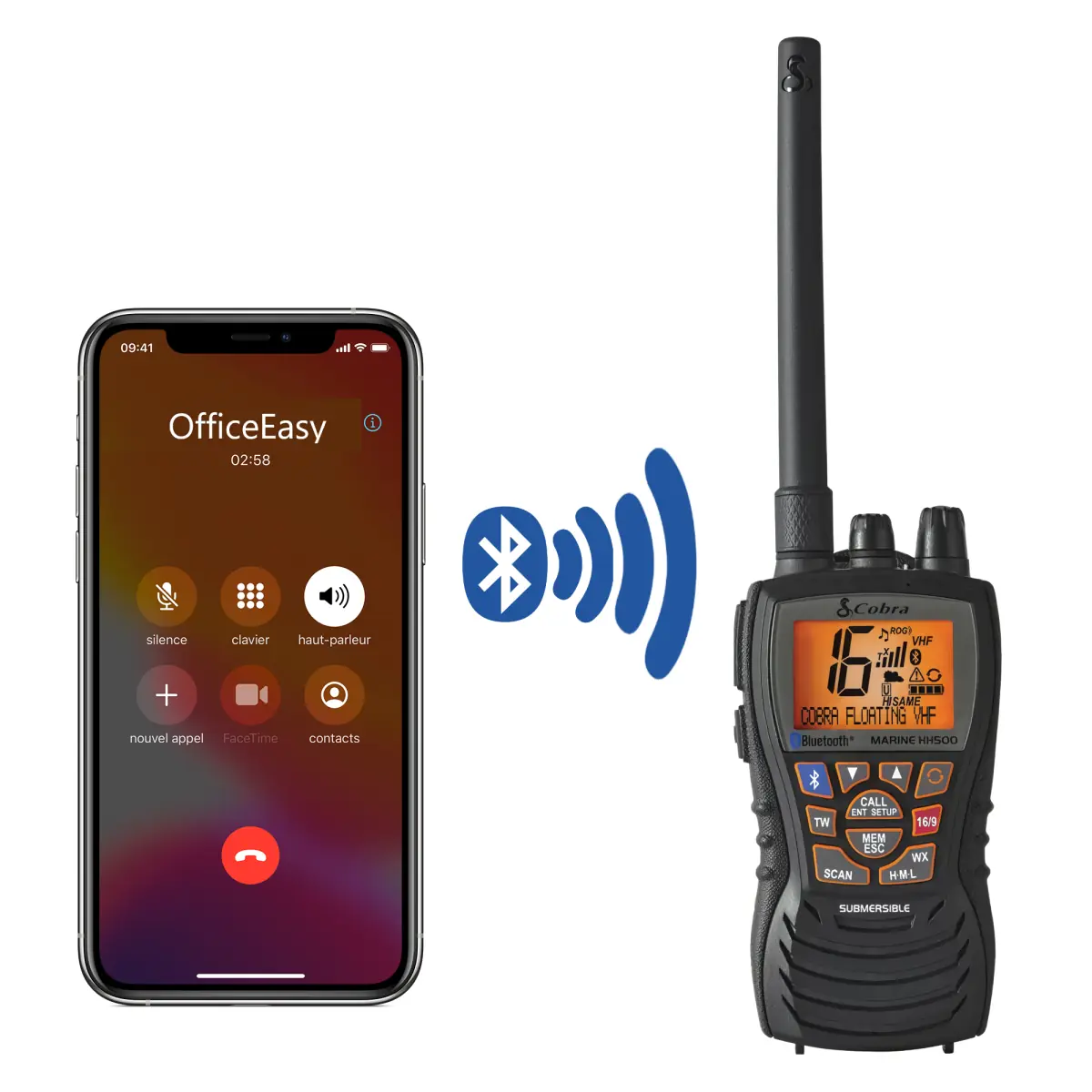 Cobra H500 - Walkie talkie Bluetooth VHF Marina - 107738