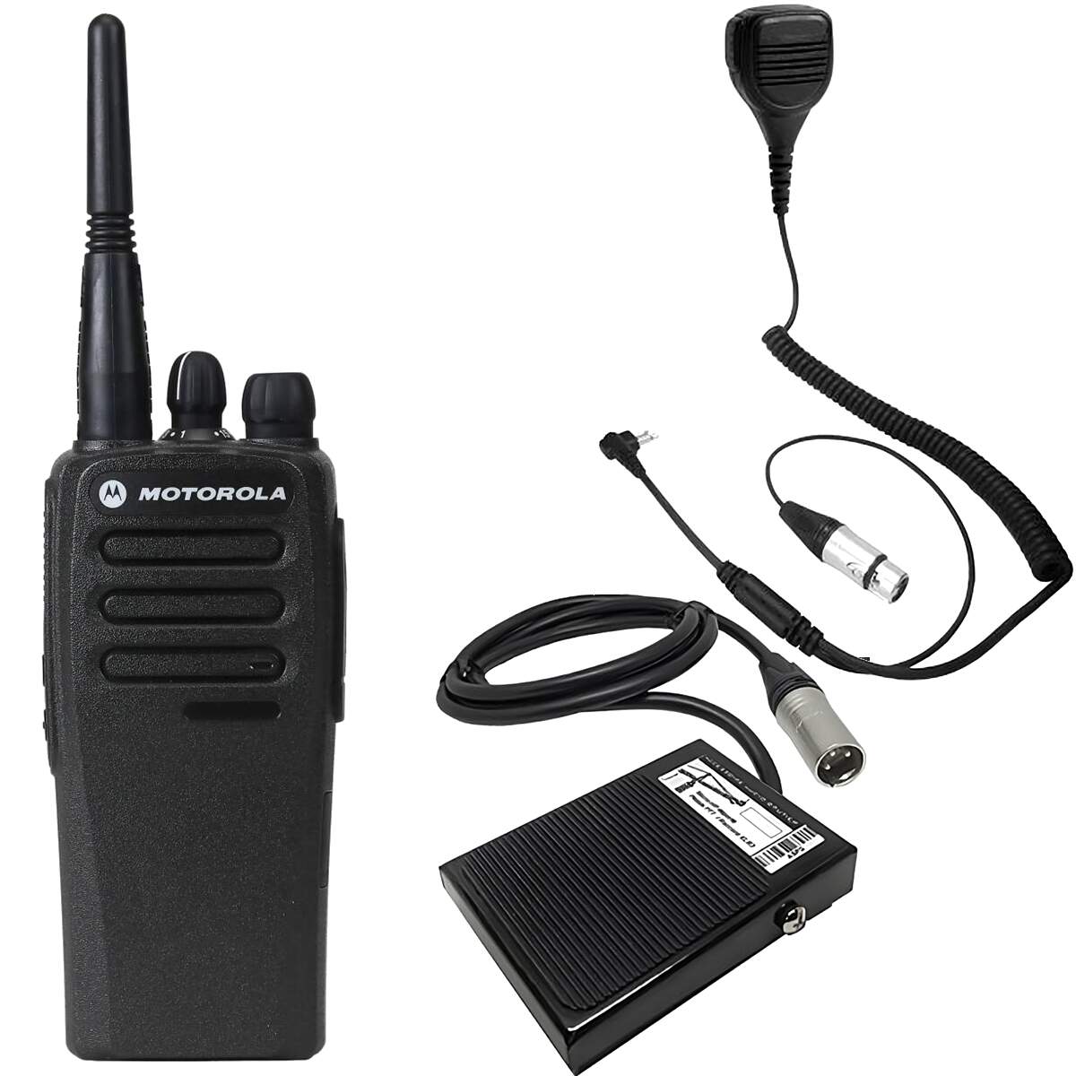 Motorola DP1400 analógico UHF + Pedal de grúa