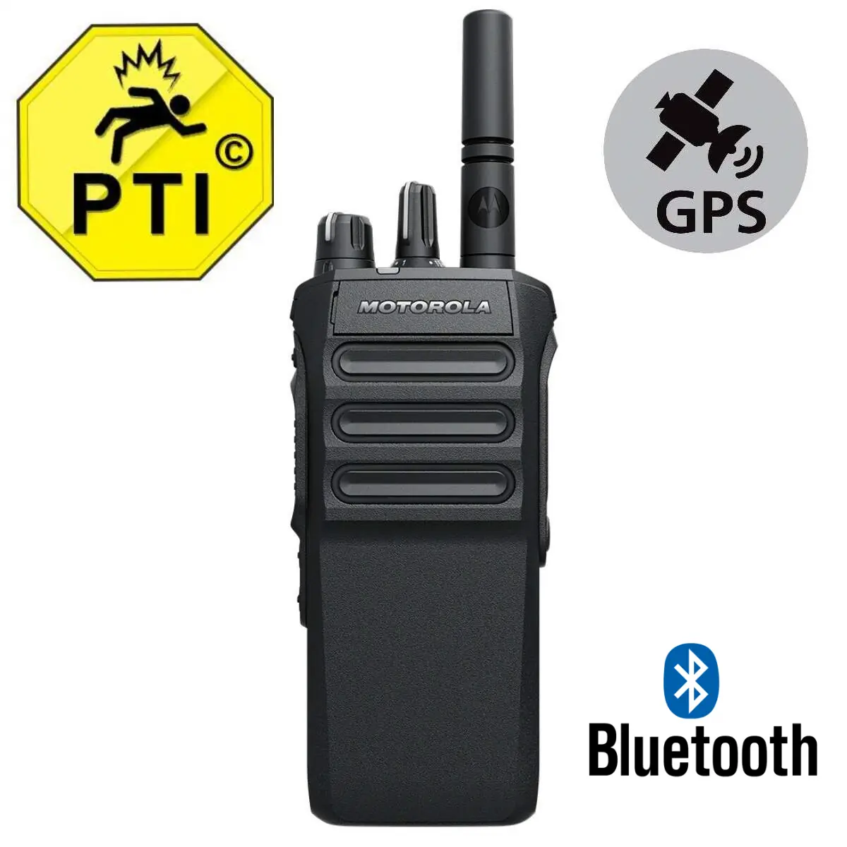 Motorola MOTOTRBO R7 PREMIUM - walkie talkie con licencia digital, frecuencias UHF - Hombre Caído BLUETOOTH GPS