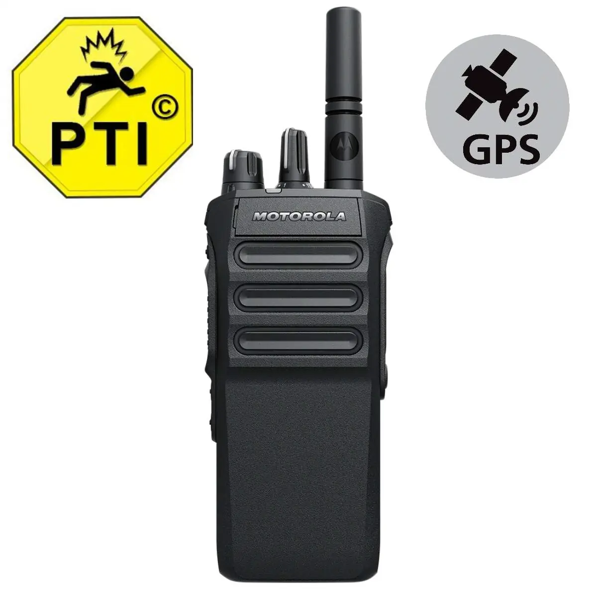 Motorola MOTOTRBO R7 PREMIUM - walkie talkie con licencia digital, frecuencias UHF, Hombre Caído BLUETOOTH PS