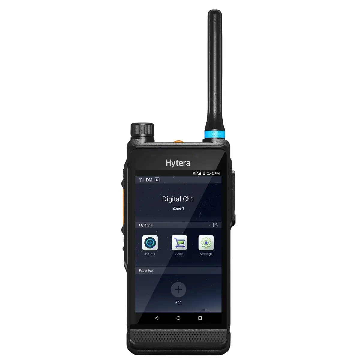 Hytera PDC550 - Walkie talkie con licencia 4G LTE y UHF - frontal