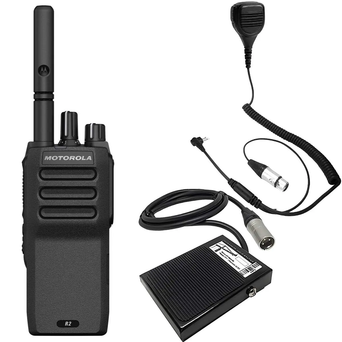 Motorola DP1400 analógico UHF + Pedal de grúa