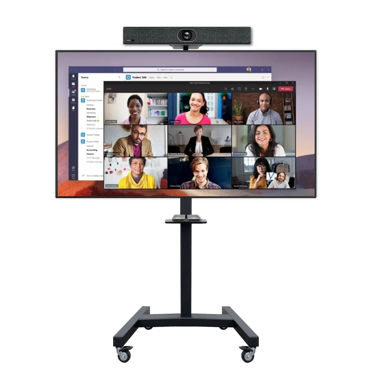 Kit de Videoconferencia 4K + Soporte con Ruedas + Micrófono de expansión